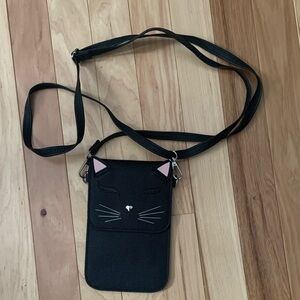 Black Cat Touchscreen Phone Crossbody Bag